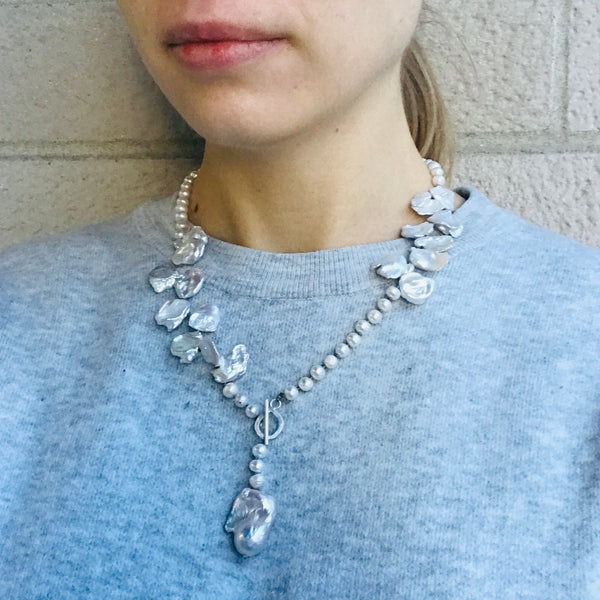 Keshi and Freshwater Pearl Necklace by Soma Mo