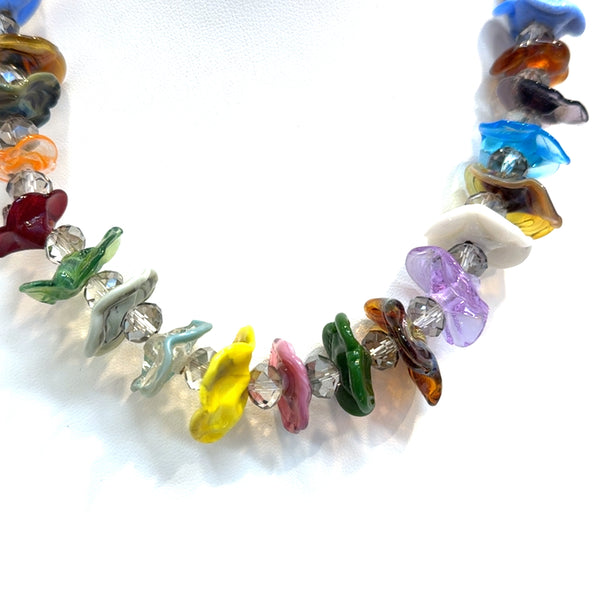 Glass Flower Necklace by Melanie Davies Persia