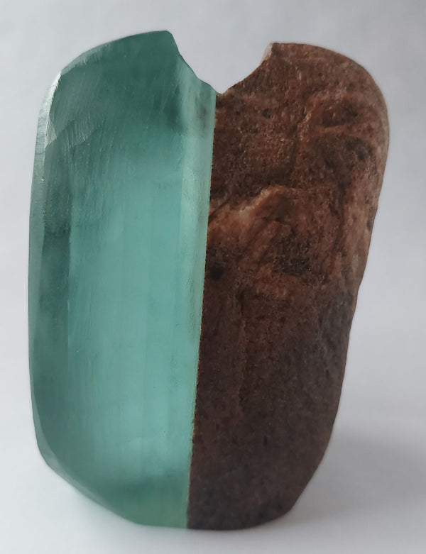 Stone and Glass Vase   Fused rock and recycled plate glass.