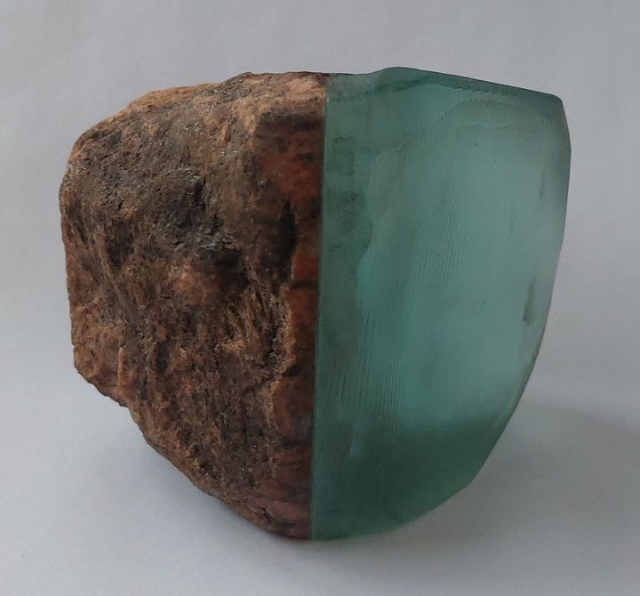 Stone and Glass Vase   Fused rock and recycled plate glass.