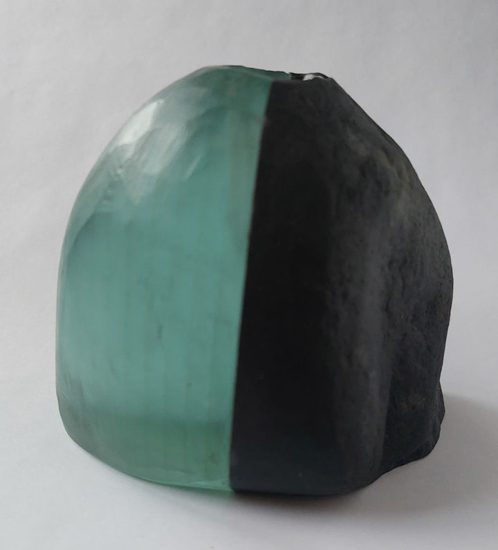 Stone and Glass Vase   Fused rock and recycled plate glass.