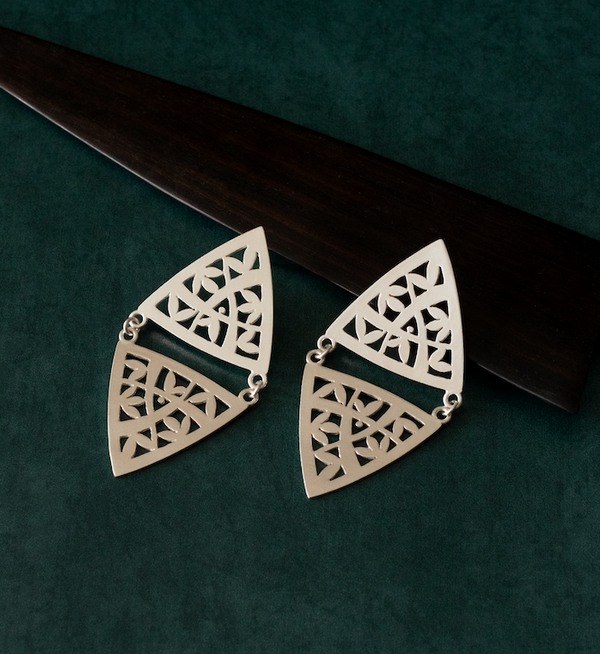 hinged silver earrings