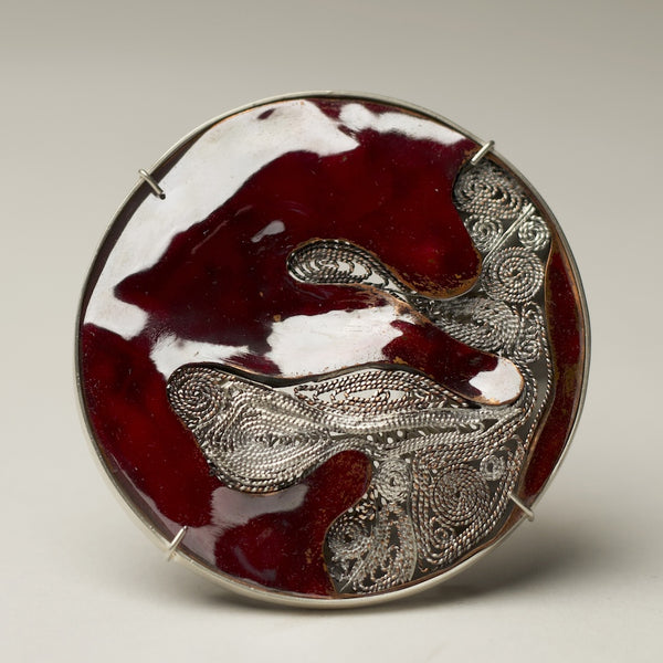 Erbts Maaudo, Copper and Silver Brooch by Siyu Dong