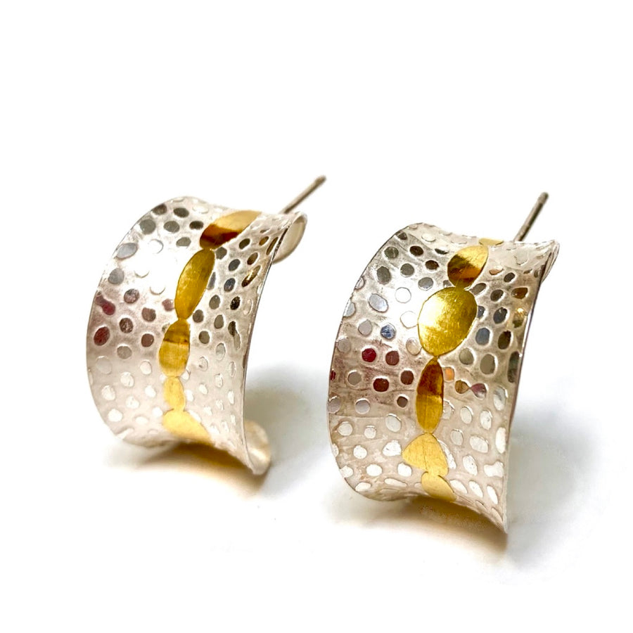 Etched Keumboo Hoop Earrings by Karine Rodrigue