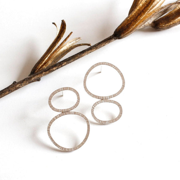 Double Hoop Studs by Zohre Khodaparast