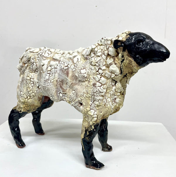 Medium Suffolk Sheep (11"), Ceramic Sculpture by Erin Robertson