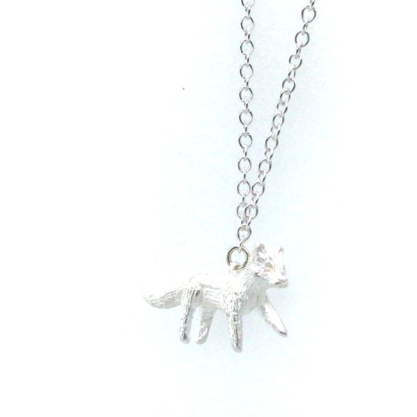 White Fox Silver Pendant by Melody Juthamongkol
