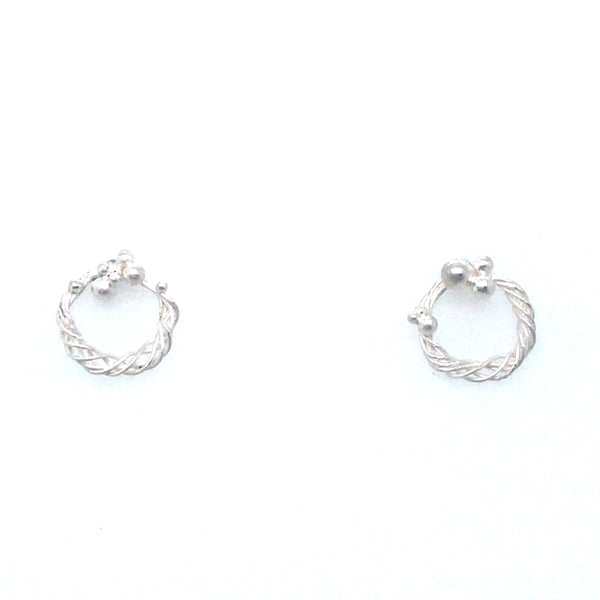 Wreath Stud Silver Earrings by Melody Juthamongkol