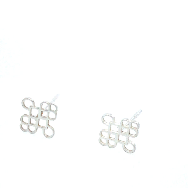 Delicate Amulet Silver Stud Earrings by Melody Juthamongkol
