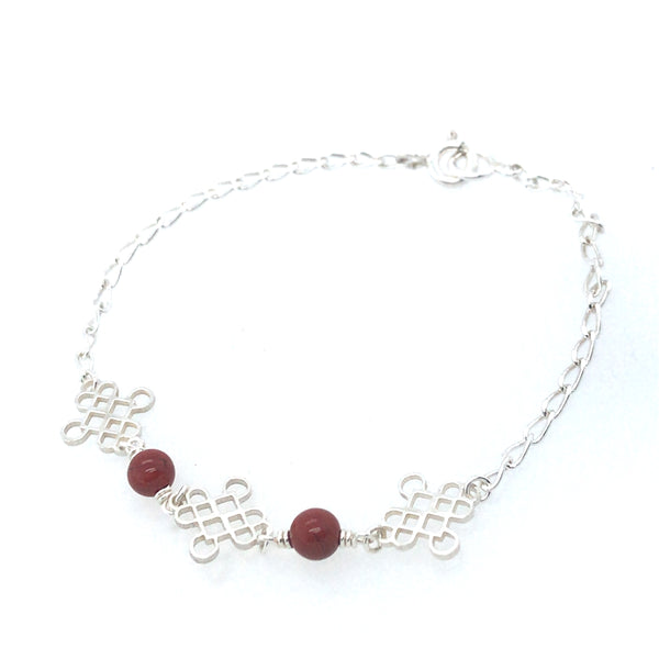 Amulet & Jasper Silver Bracelet by Melody Juthamongkol