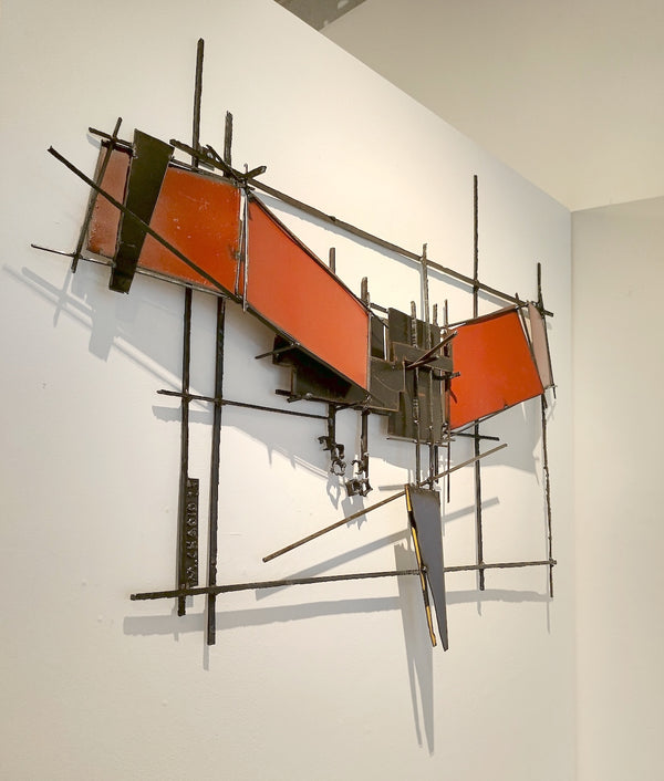 Touché (la mural), Steel Wall Sculpture by Mustapha Chadid