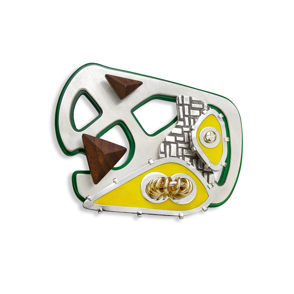 St. Andrew’s Playground Mixed Media Brooch by Laura Papworth