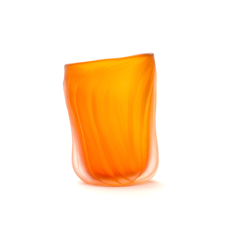 Salmon Pink Undula Carved Bowl. 2023