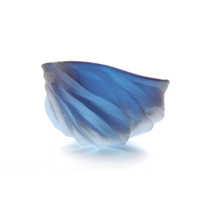 Sea Blue Undula Carved Bowl. 2023