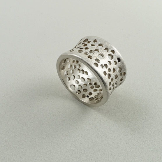 "Coral" ring in sterling silver