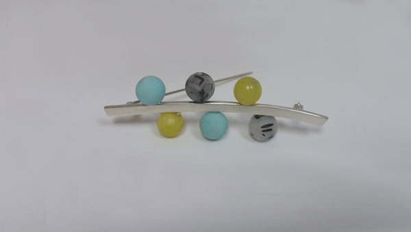 multi-stone brooch