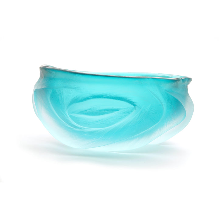 Turquoise Undula Carved Bowl. 2023