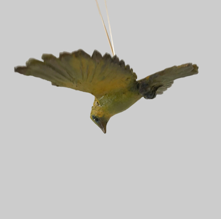 yellow bird flying