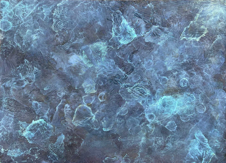 Artifact II (Artemis and Actaeon) - 1/1 ed. Cast bronze print block with patina, created from the artist’s own woodcut blocks. 