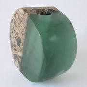 Stone and Glass Vase   This piece features concrete and recycled plate glass. 4 x 3.5 x 1"