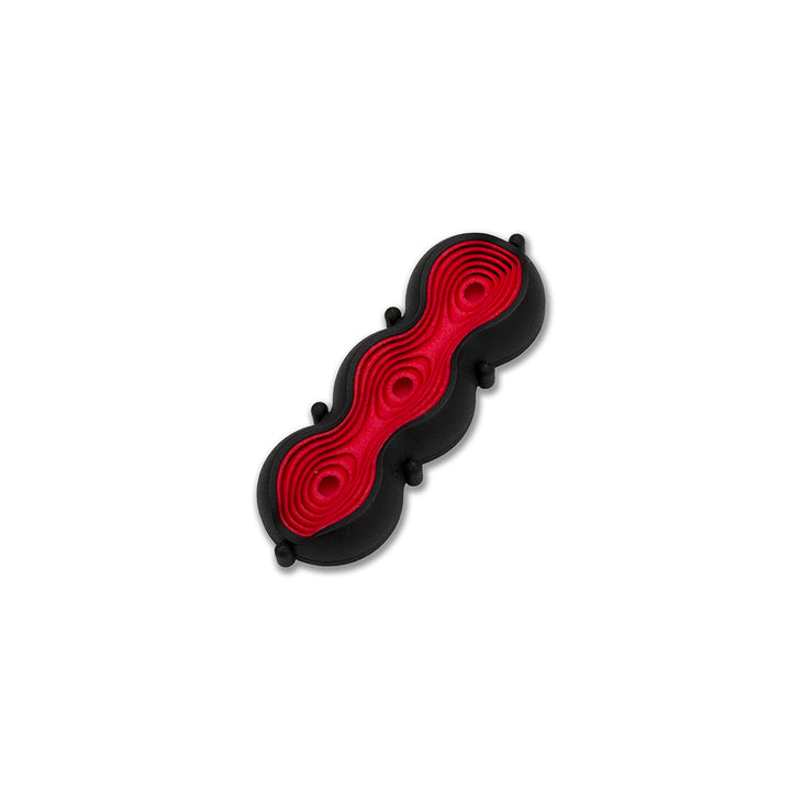 Cocci: Nylon Red Membrane I,  Slice Brooch 3D printed nylon, stainless steel 8 x 3 x 1.5 cm