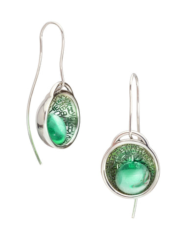 Amplify earrings made with resin and sterling silver.  