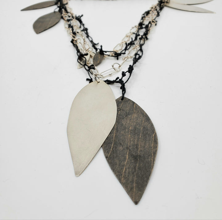 Leaf long necklace by Sandra goss for Pai gallery