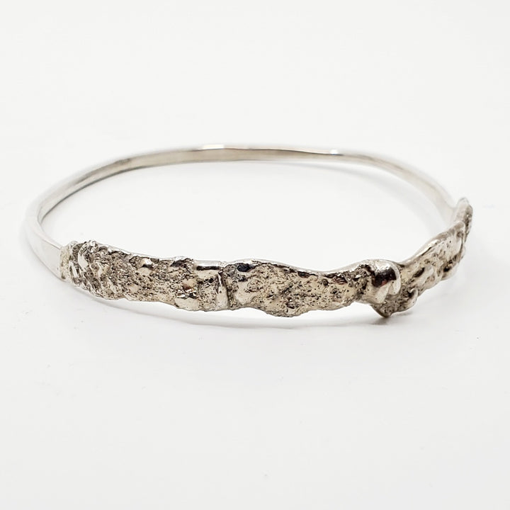 Bangle bracelet from the Forerunner series in a large/ extra large size in sterling silver.