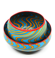 blue and yellow vessel pair