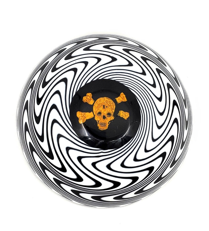 black and white bowl