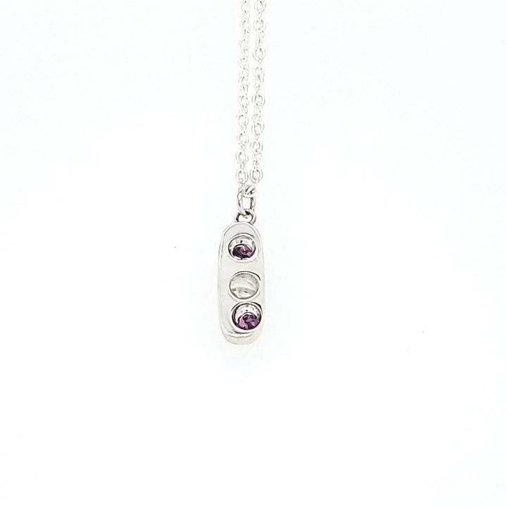 Untitled pendant, 2022 - Sterling silver pendant gorgeously studded with colourful rough sapphires.