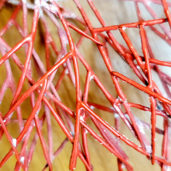 Kye-Yeon Son Innate Gesture 2011-9. Brooch in steel and enamel. Detail highlighting branch-like forms.