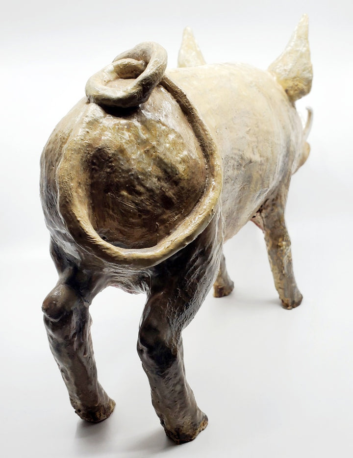 Boar, Ceramic and mixed media.
