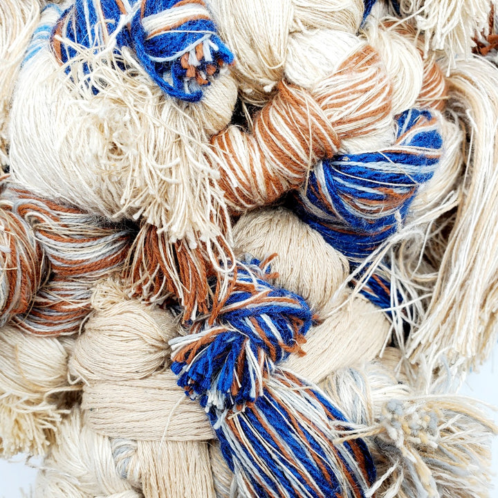 The Thinker - Cotton thread wall sculpture.