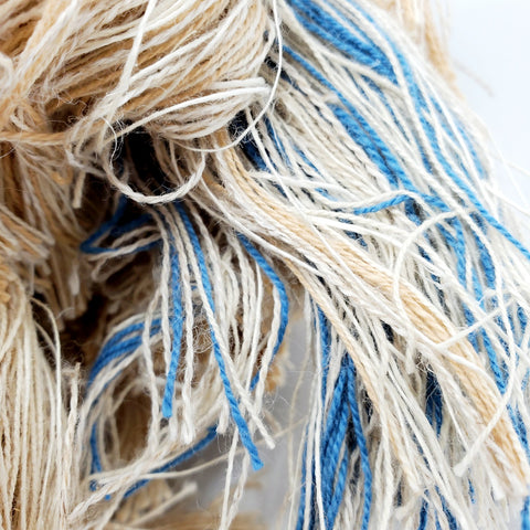 The Thinker - Cotton thread wall sculpture.
