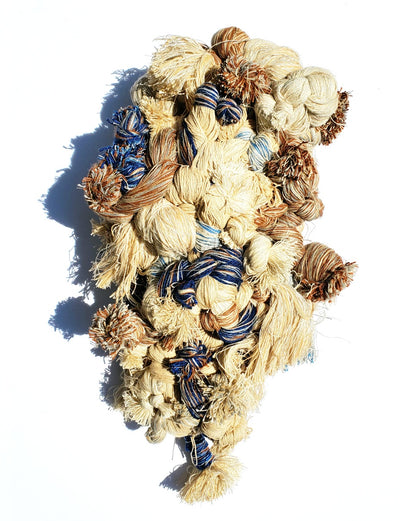 The Thinker - Cotton thread wall sculpture.