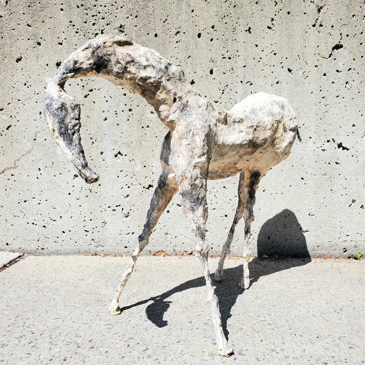 Hwisprian II - Papier mâché sculpture of a horse.