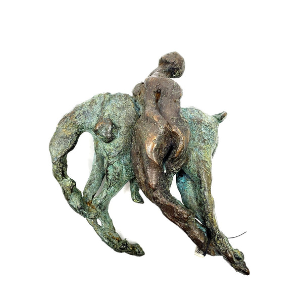 Danse, 2012. Unique cast bronze sculpture (1/1 edition) of a horse and a woman.