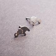  Elephant earring studs made from sterling silver.