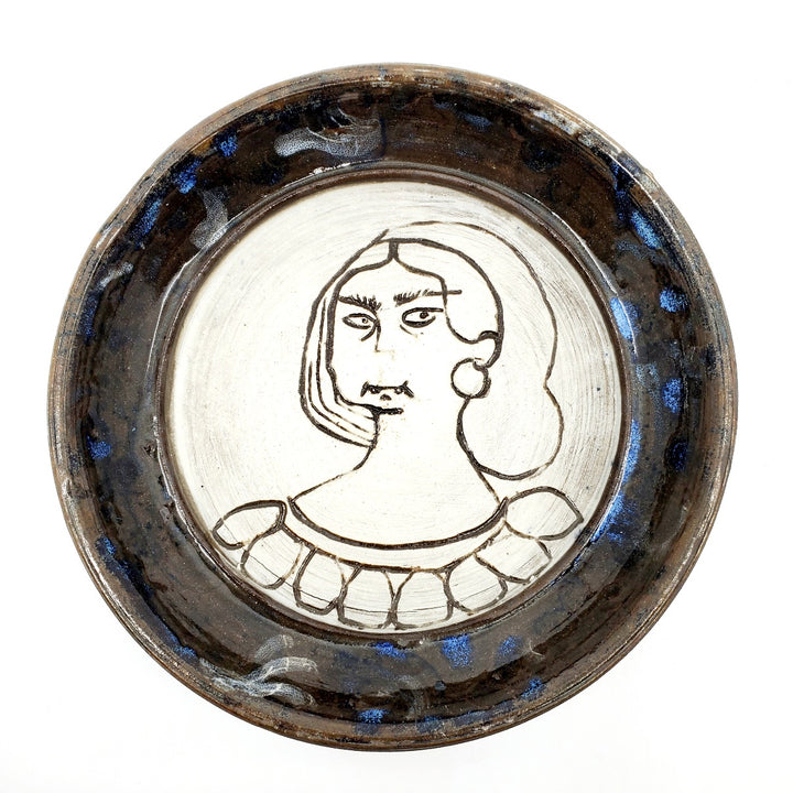 Ceramic plate: Dracula Woman.