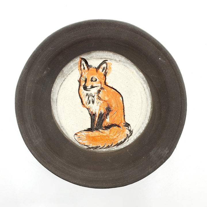 small ceramic plates and dishes: fox
