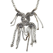 Stainless Steel Cuban Chain Necklaces are made of snake-like forms of salvaged chain. Each one is unique. 