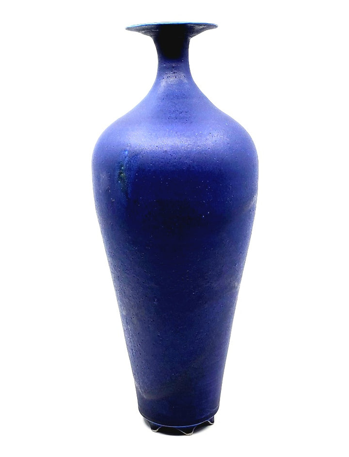 Tall cobalt blue vase.
