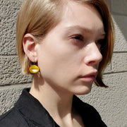 Light drop earrings in horizontal. LARGE