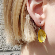 Light drop earrings in vertical. LARGE