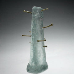 Hugo, cast glass and bone fragments. 