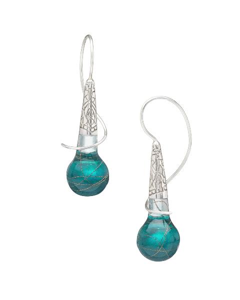 Tone earrings made with resin and sterling silver.    This piece is part of the Resonance collection, a language-inspired interplay of light and colour between lustrous surfaces and vibrant transparency.  Sold individually and colours may vary from images shown.