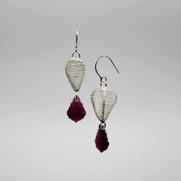 red drop earrings