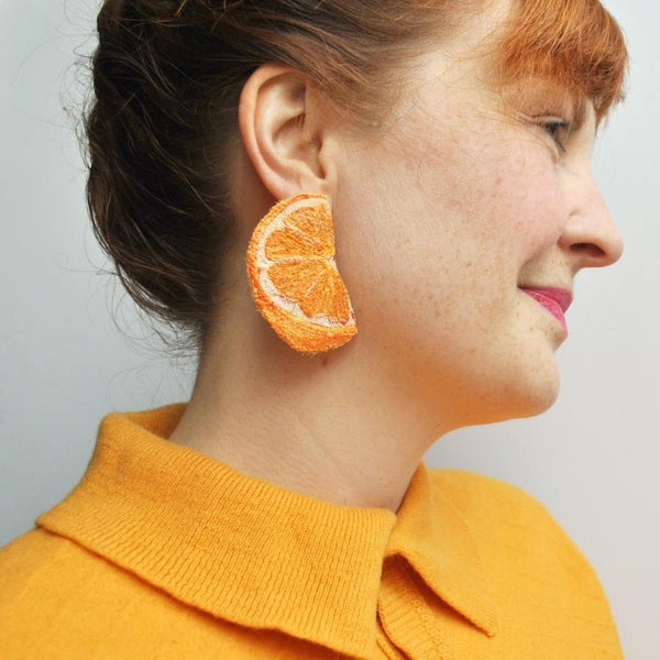 Orange Slice Earrings