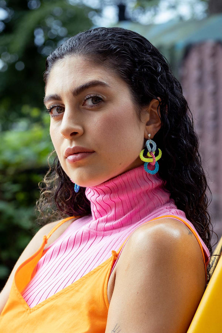 Femina Earrings on model